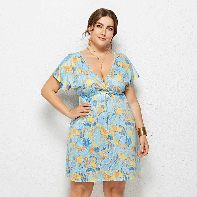 Met more beaty yourself Sexy deep V neck print dress with elastic waist holiday homewear plus size dress club dresses
Met more beaty yourself Sexy deep V neck print dress with elastic waist holiday homewear plus size dress club dresses