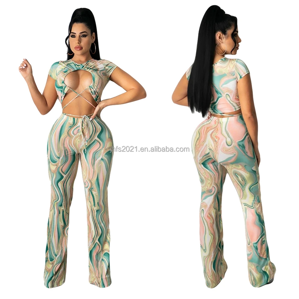 J&H fashion 2022 New Arrivals Tie Dye Cleavage Shirt Shortsleeve Drawstring Front Cut Out High Waisted Flare Pants Plus Size, 1 colors as picture
J&H fashion 2022 New Arrivals Tie Dye Cleavage Shirt Shortsleeve Drawstring Front Cut Out High Waisted Flare Pants Plus Size, 1 colors as picture