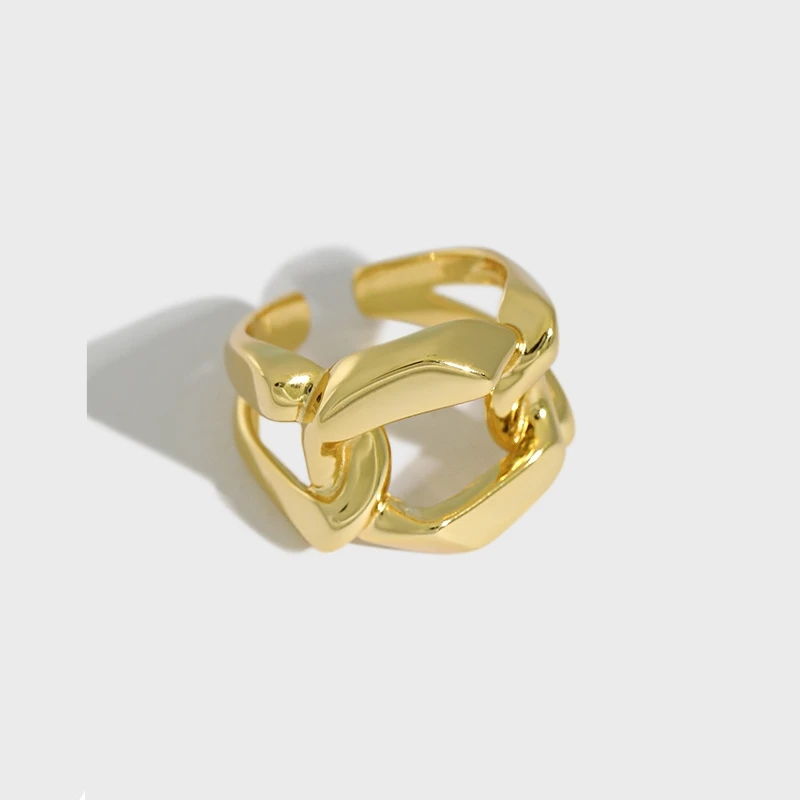 High-end Class personality ring design simple wide face chain link style S925 sterling silver famous designers silver ring
High-end Class personality ring design simple wide face chain link style S925 sterling silver famous designers silver ring