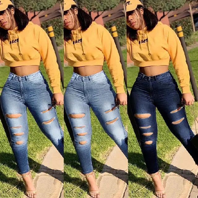 2021 Spring And Summer Trendy Fashion Hole Latest Personality Denim Trousers, Picture color
2021 Spring And Summer Trendy Fashion Hole Latest Personality Denim Trousers, Picture color