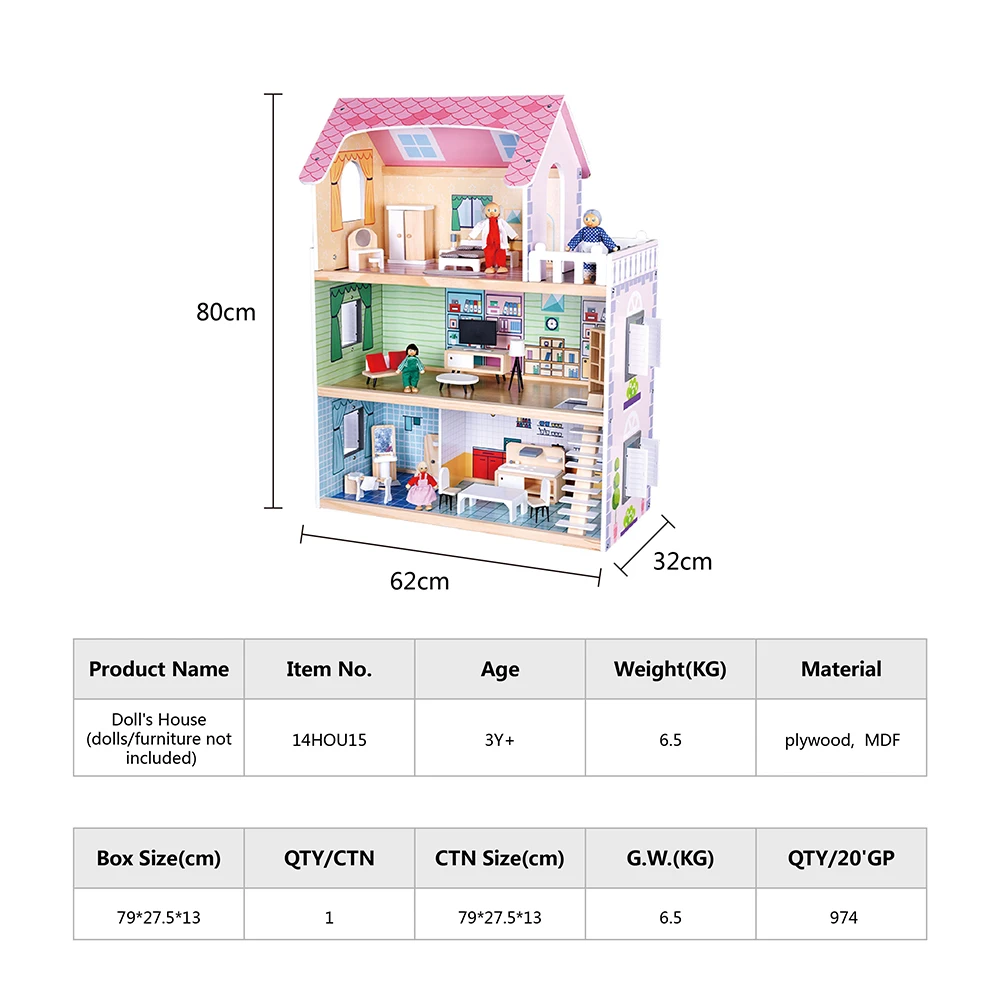 14hou15 item : doll's house(dolls/furniture not included)