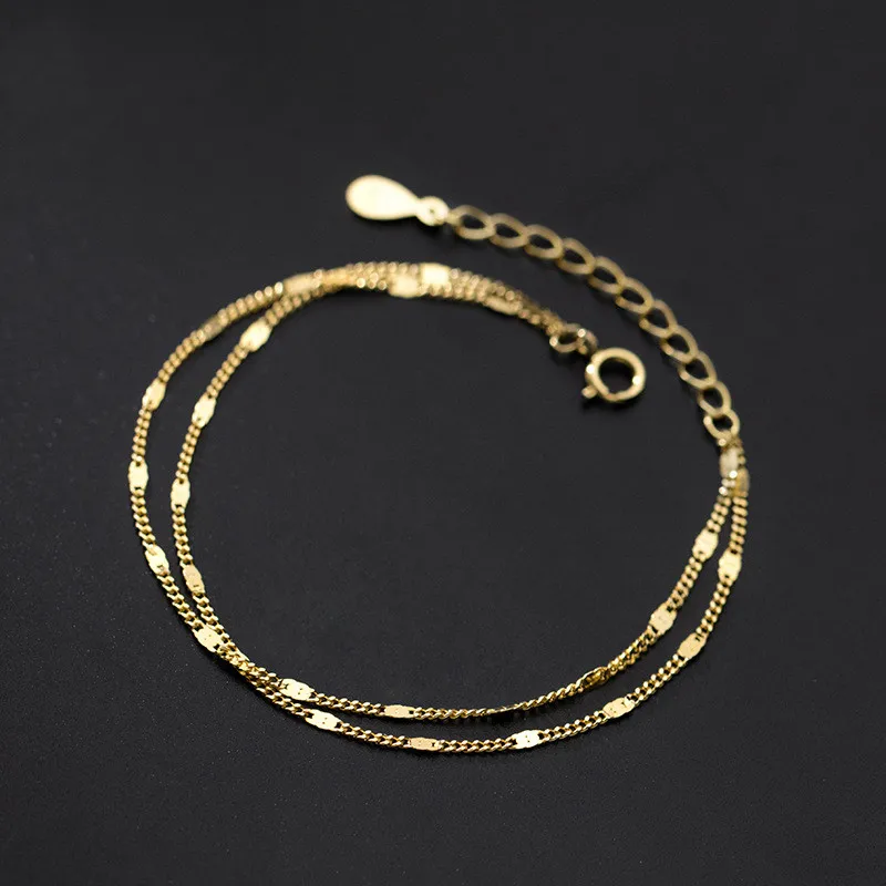 hot sale fashion jewelry 925 sterling silver minimalist bracelets simple plain double layer gold plated bracelets for women
hot sale fashion jewelry 925 sterling silver minimalist bracelets simple plain double layer gold plated bracelets for women