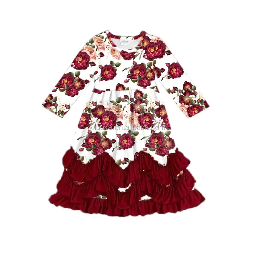 Ruffle Designs Baby Girls Dresses Long Sleeve Fall Boutique Girls Cotton Dress, Picture
Ruffle Designs Baby Girls Dresses Long Sleeve Fall Boutique Girls Cotton Dress, Picture