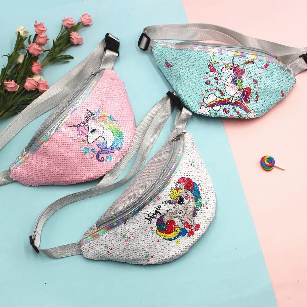 AI-805 Custom Children unicorn print little girl casual sports cute chest bag sequins cartoon waist bag, Stock with 8 colors
AI-805 Custom Children unicorn print little girl casual sports cute chest bag sequins cartoon waist bag, Stock with 8 colors