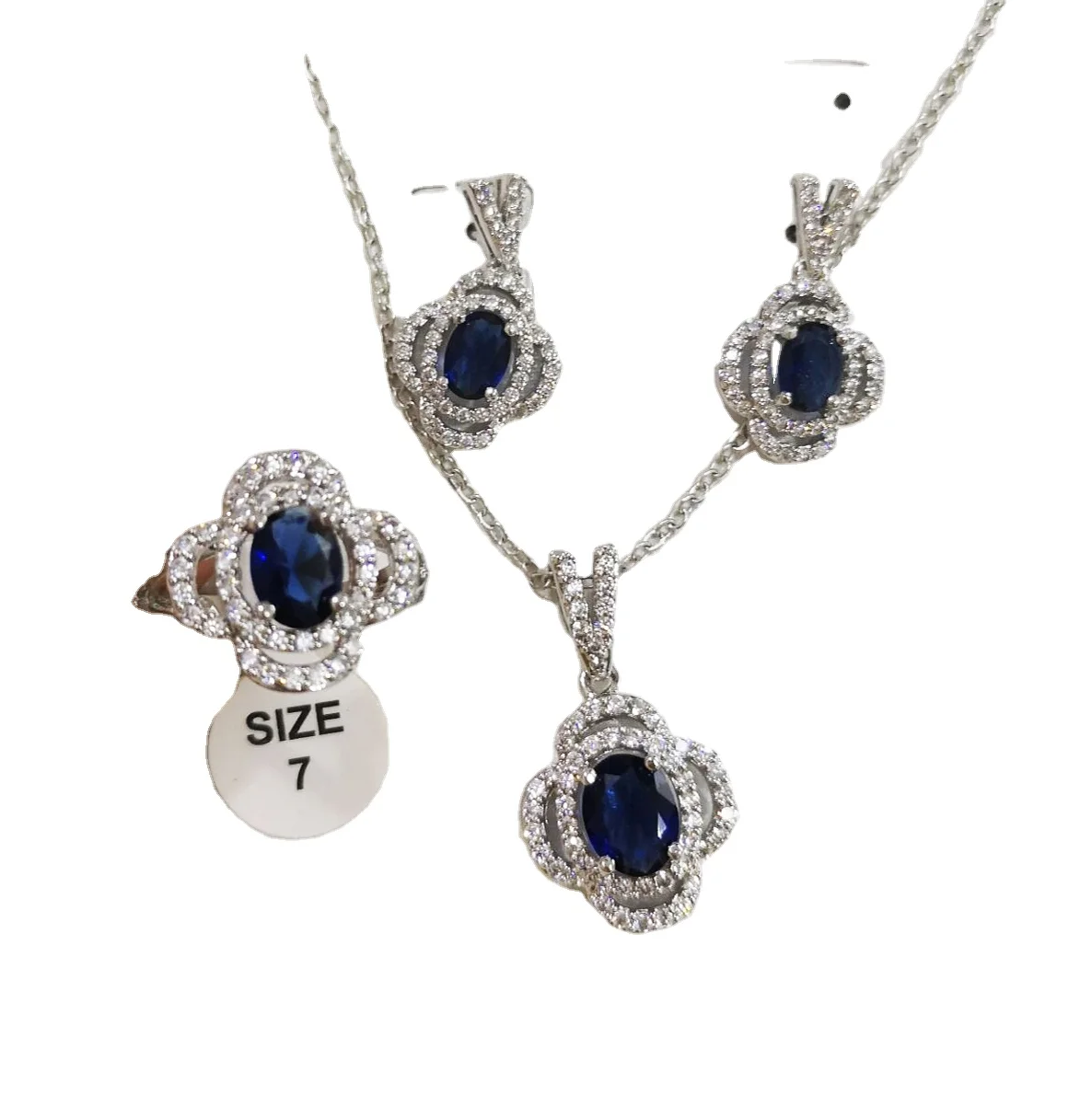 Elegant Classic Woman 925 Silver Plated Free Shipping Promotional Necklace Earring+rings Bridal Jewelry Sets Wedding
Elegant Classic Woman 925 Silver Plated Free Shipping Promotional Necklace Earring+rings Bridal Jewelry Sets Wedding