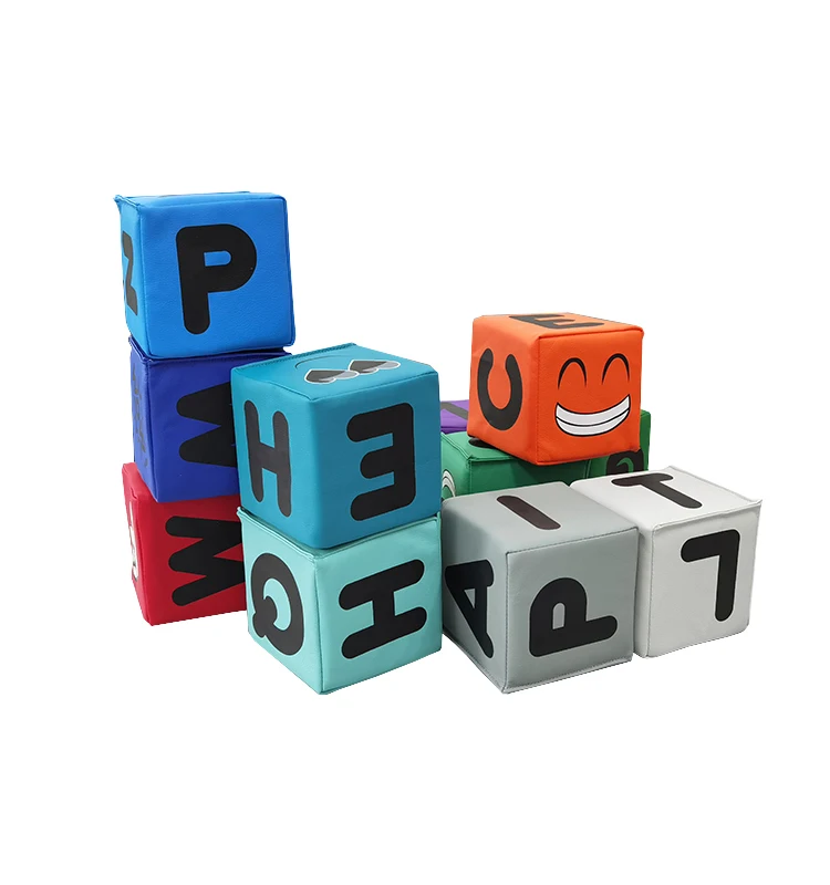 PU leather PU foam Soft Building Blocks Soft Play Blocks for kids with symbols, Green/yellow/orange
PU leather PU foam Soft Building Blocks Soft Play Blocks for kids with symbols, Green/yellow/orange