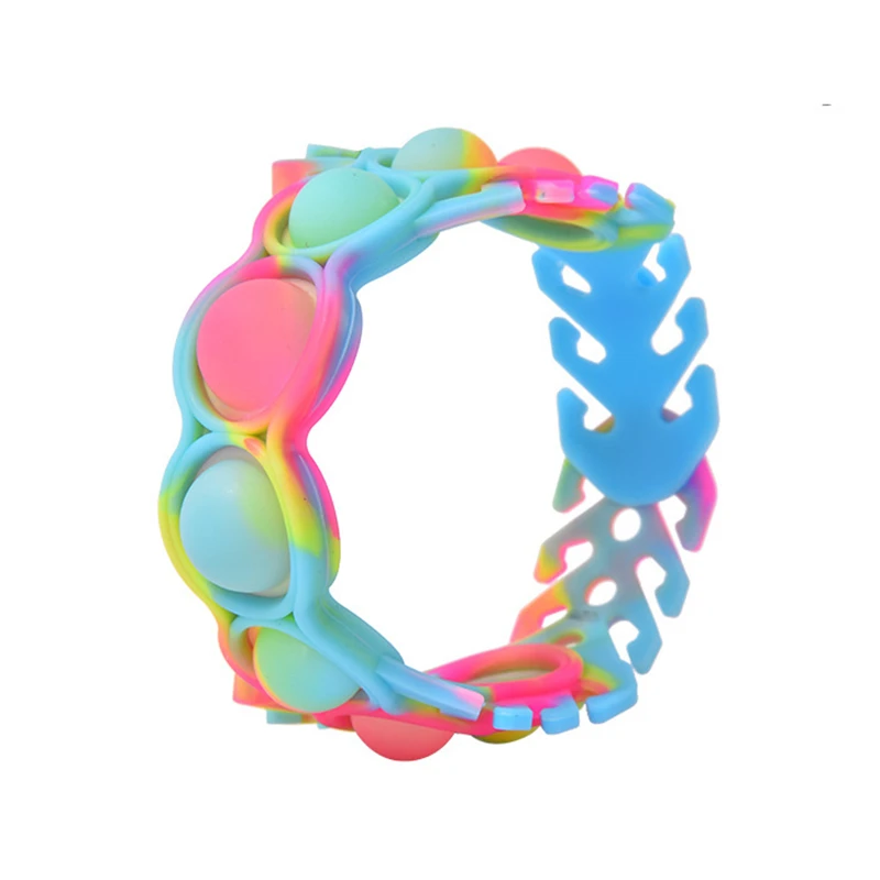 EEX029 New Design Stress Relief Fidget Wristband Tie Dye Silicone Bubble Fidget Toys Bracelet Push Bubble Fidget Wristband
EEX029 New Design Stress Relief Fidget Wristband Tie Dye Silicone Bubble Fidget Toys Bracelet Push Bubble Fidget Wristband