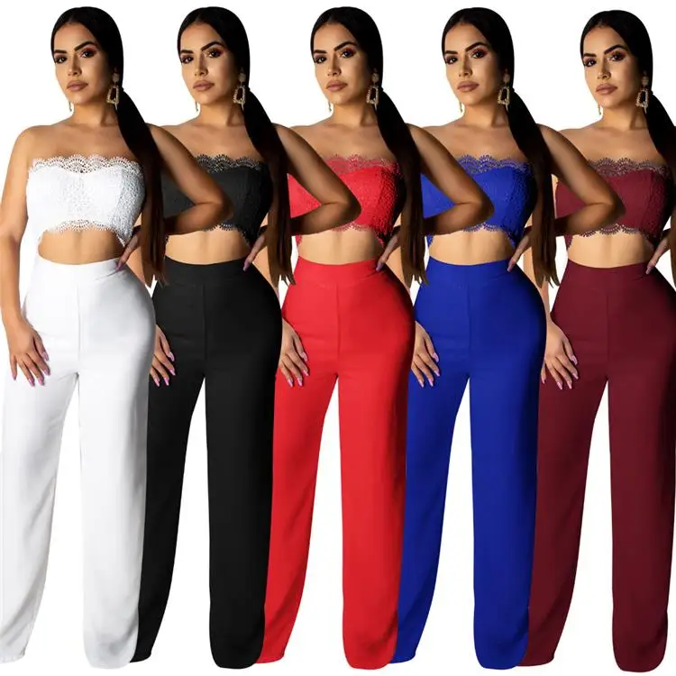 2020 Arrivals Ladies Jumpsuits Rompers Sexy Strapless Cutout Lace Wide Leg Pants Women Clothing Summer One Piece Women Jumpsuit, Picture
2020 Arrivals Ladies Jumpsuits Rompers Sexy Strapless Cutout Lace Wide Leg Pants Women Clothing Summer One Piece Women Jumpsuit, Picture