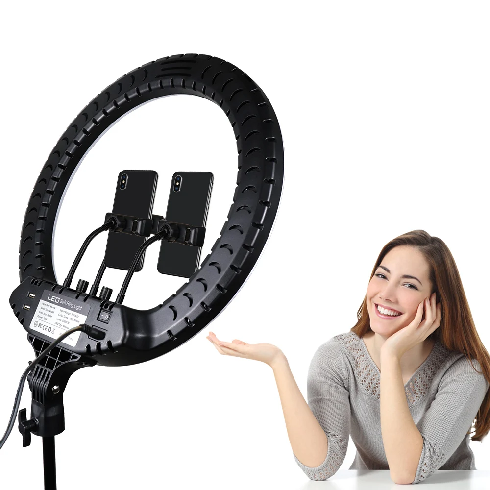18 inch Ring Light Dimmable Photographic LED selfie ring light With Tripod Stand
18 inch Ring Light Dimmable Photographic LED selfie ring light With Tripod Stand