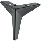 Hot sale chrome plated new design European style Stainless steel metal furniture leg triangle metal sofa leg