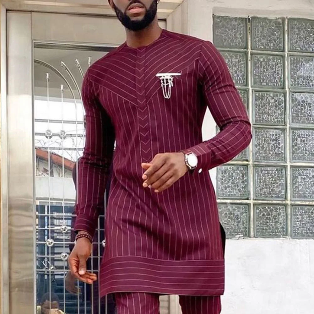 2021 Europe&American and Africa ethnic style new arrival round neck casual youth striped cotton men's mid-length shirt wholesale, Red or customized
2021 Europe&American and Africa ethnic style new arrival round neck casual youth striped cotton men's mid-length shirt wholesale, Red or customized