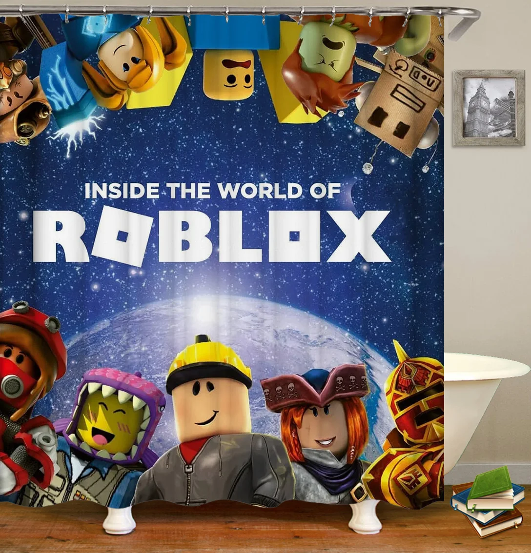 shower curtains for kids, Cratoon Roblox Oem 3D Shower Curtains/ 
shower curtains for kids, Cratoon Roblox Oem 3D Shower Curtains/