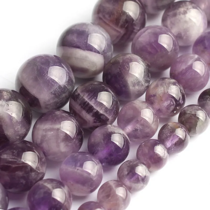 Wholesale 4/6/8/10/12mm Natural Flower Purple Crystal Beads Dream Amethysts Stone Beads For Jewelry Making DIY
Wholesale 4/6/8/10/12mm Natural Flower Purple Crystal Beads Dream Amethysts Stone Beads For Jewelry Making DIY