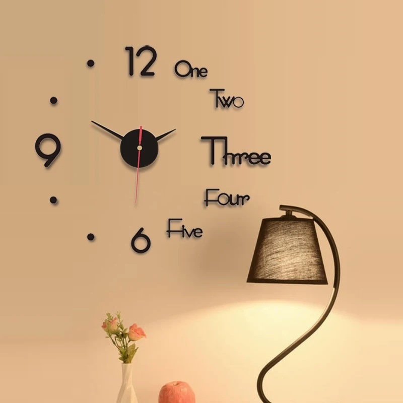 Household Wall Clock Decoration 3D mirror digital clock diy wall clocks acrylic wall decor
Household Wall Clock Decoration 3D mirror digital clock diy wall clocks acrylic wall decor