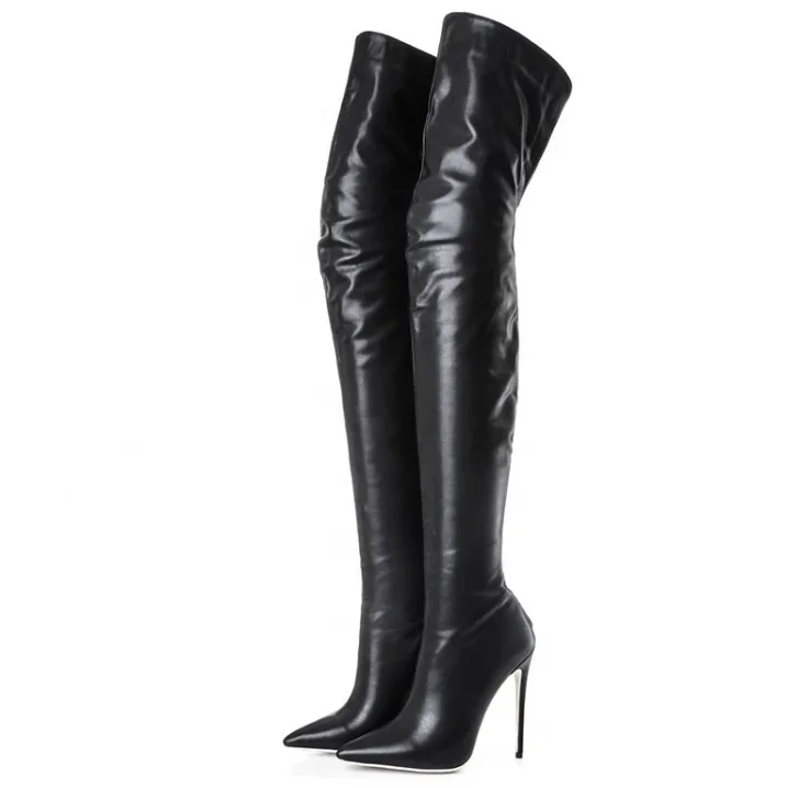 Patent Leather Pointed Toe Women Over The Knee Boots Fashion Stiletto High Heel Elegant Winter Thigh High Boots, Black
Patent Leather Pointed Toe Women Over The Knee Boots Fashion Stiletto High Heel Elegant Winter Thigh High Boots, Black