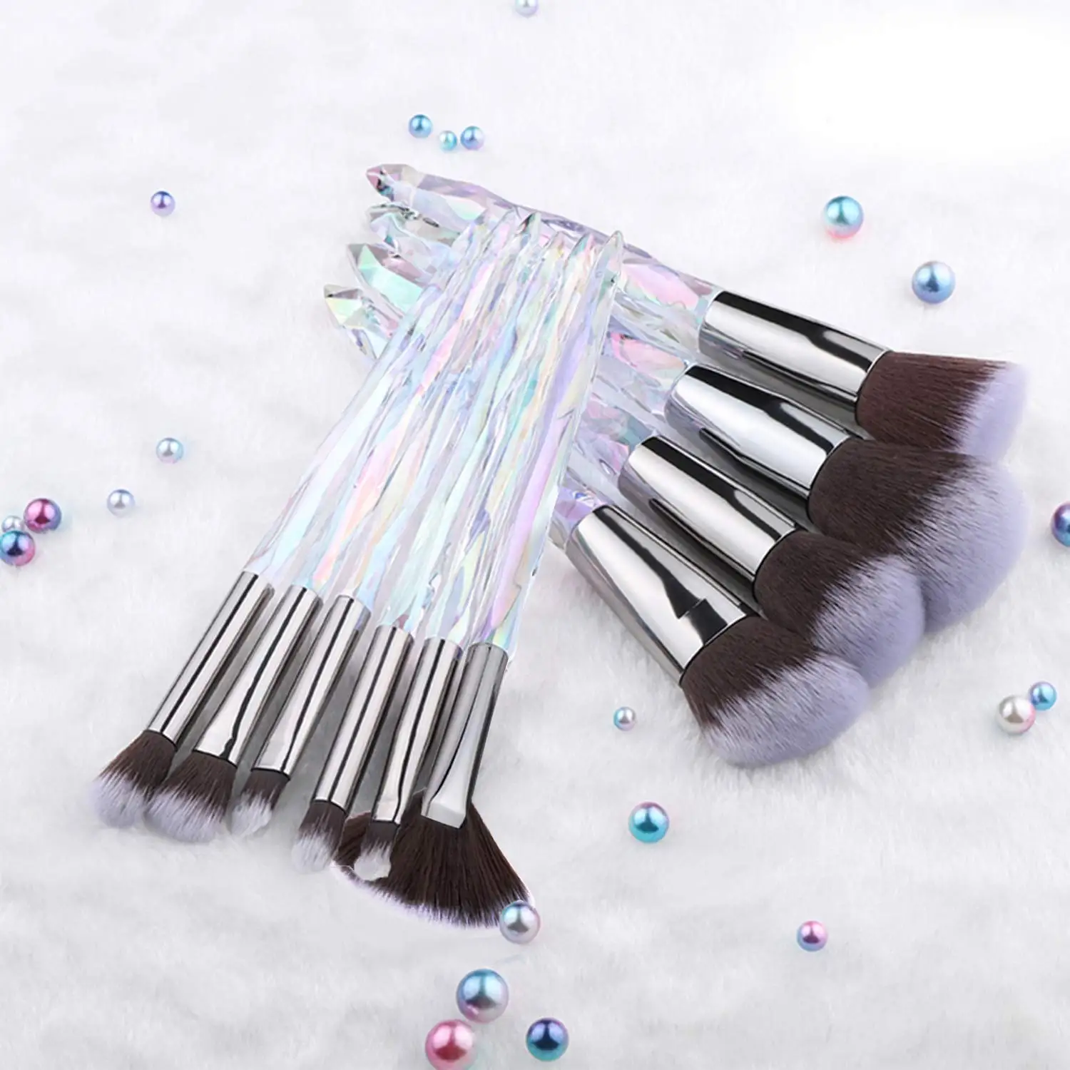 Plastic Handle Private Label Diamond Glitter Makeup Brush Set Cosmetic Makeup Brushes 
Plastic Handle Private Label Diamond Glitter Makeup Brush Set Cosmetic Makeup Brushes