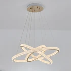 New Design Metal Ring Modern LED Round Chandelier Circle Pendant Light Led