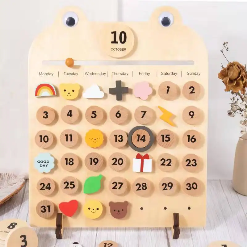 Earning Enlightenment Teaching Aid Cartoon Calendar Early Education Kids Montessori Magnetic Time Calendar Toy
Earning Enlightenment Teaching Aid Cartoon Calendar Early Education Kids Montessori Magnetic Time Calendar Toy