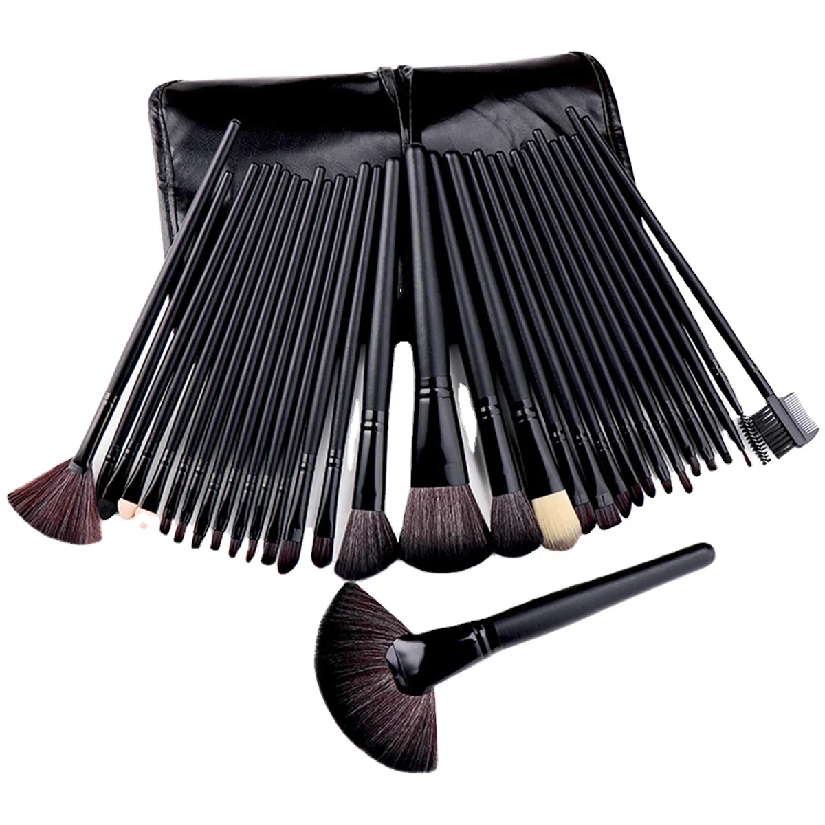 32pcs Makeup Brush Set Vegan Make Up Brush Cosmetic Tool With PU Bag, Pink/black/golden
32pcs Makeup Brush Set Vegan Make Up Brush Cosmetic Tool With PU Bag, Pink/black/golden