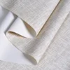 Semi-pu Imitation Linen Leather Fabric Soft Bag Hard Cover Sliding Door Wall Decoration Pu Leather