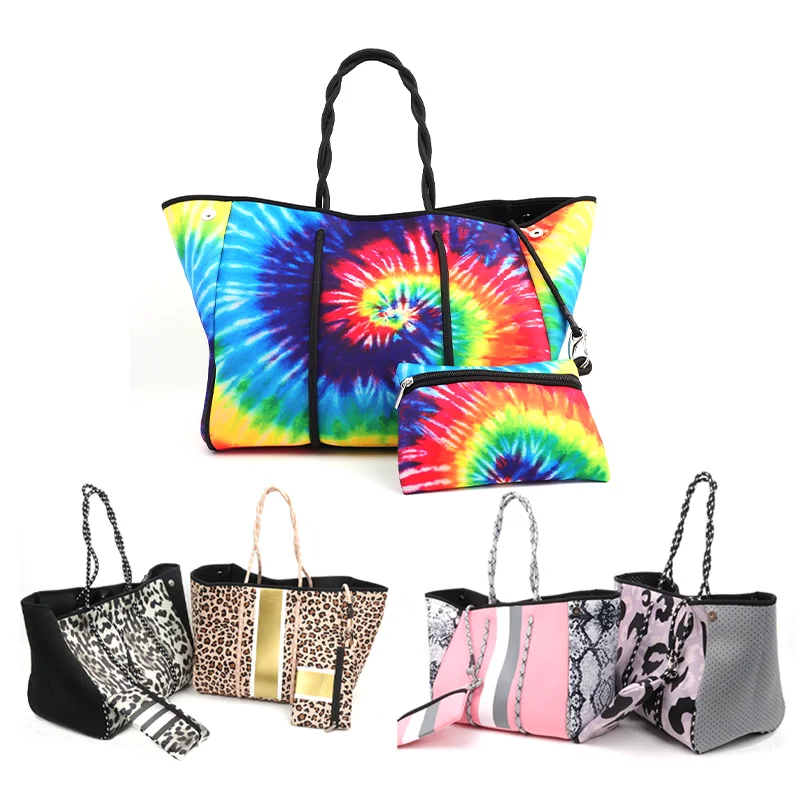 Fashion Waterproof bolso de playa de Large Capacity Handbag Women Casual Tote Bags wholesale beach hand neoprene bag, Custom
Fashion Waterproof bolso de playa de Large Capacity Handbag Women Casual Tote Bags wholesale beach hand neoprene bag, Custom