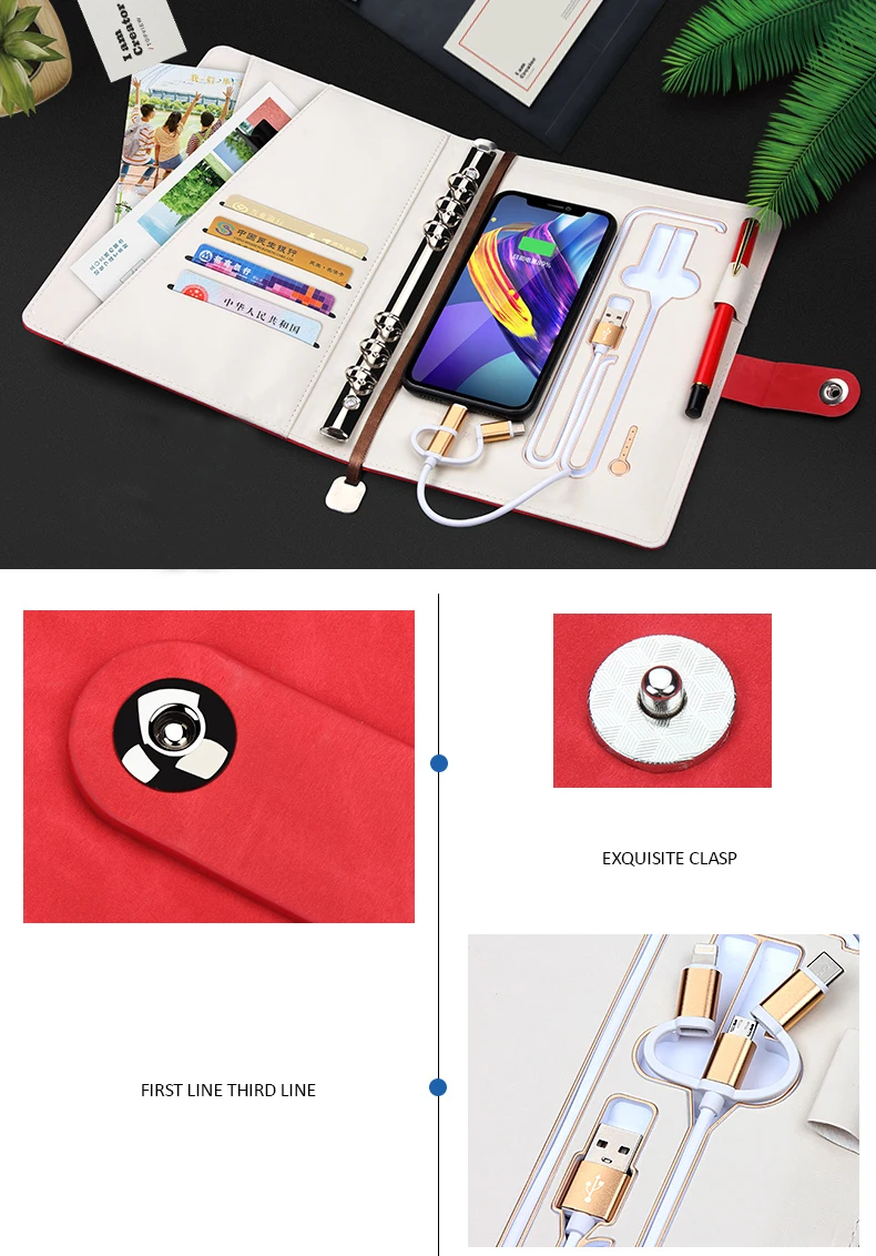 2021 new arrivals gift set power bank notebook with pen