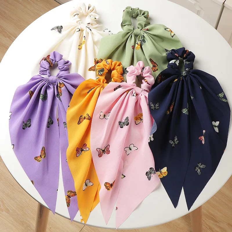Women Fashion Chiffon Butterfly Large Intestine Ring Ribbon Knotted Hair Ring Head Rope, Colorful
Women Fashion Chiffon Butterfly Large Intestine Ring Ribbon Knotted Hair Ring Head Rope, Colorful
