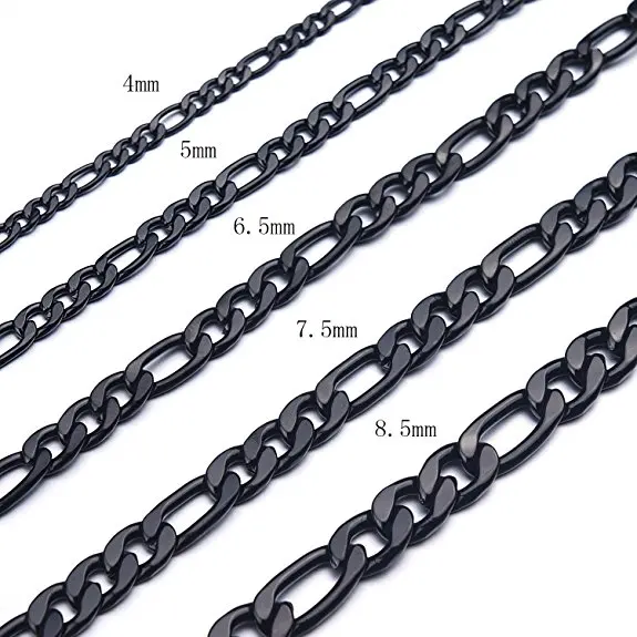 Figaro Chain Necklace 4mm 8.5mm Stainless Steel Chunky Link Chain for Men Women Boys
Figaro Chain Necklace 4mm 8.5mm Stainless Steel Chunky Link Chain for Men Women Boys