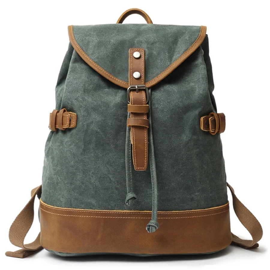 In Stocks Vintage Backpack Leather Canvas Men Backpack Women Rucksack Male Knapsack Bagpack Mochila New, Customized
In Stocks Vintage Backpack Leather Canvas Men Backpack Women Rucksack Male Knapsack Bagpack Mochila New, Customized