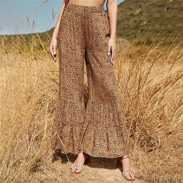 2021 Summer New Casual Fashion Leopard Print Wide-leg Casual Long Flared Pants, Picture color
2021 Summer New Casual Fashion Leopard Print Wide-leg Casual Long Flared Pants, Picture color