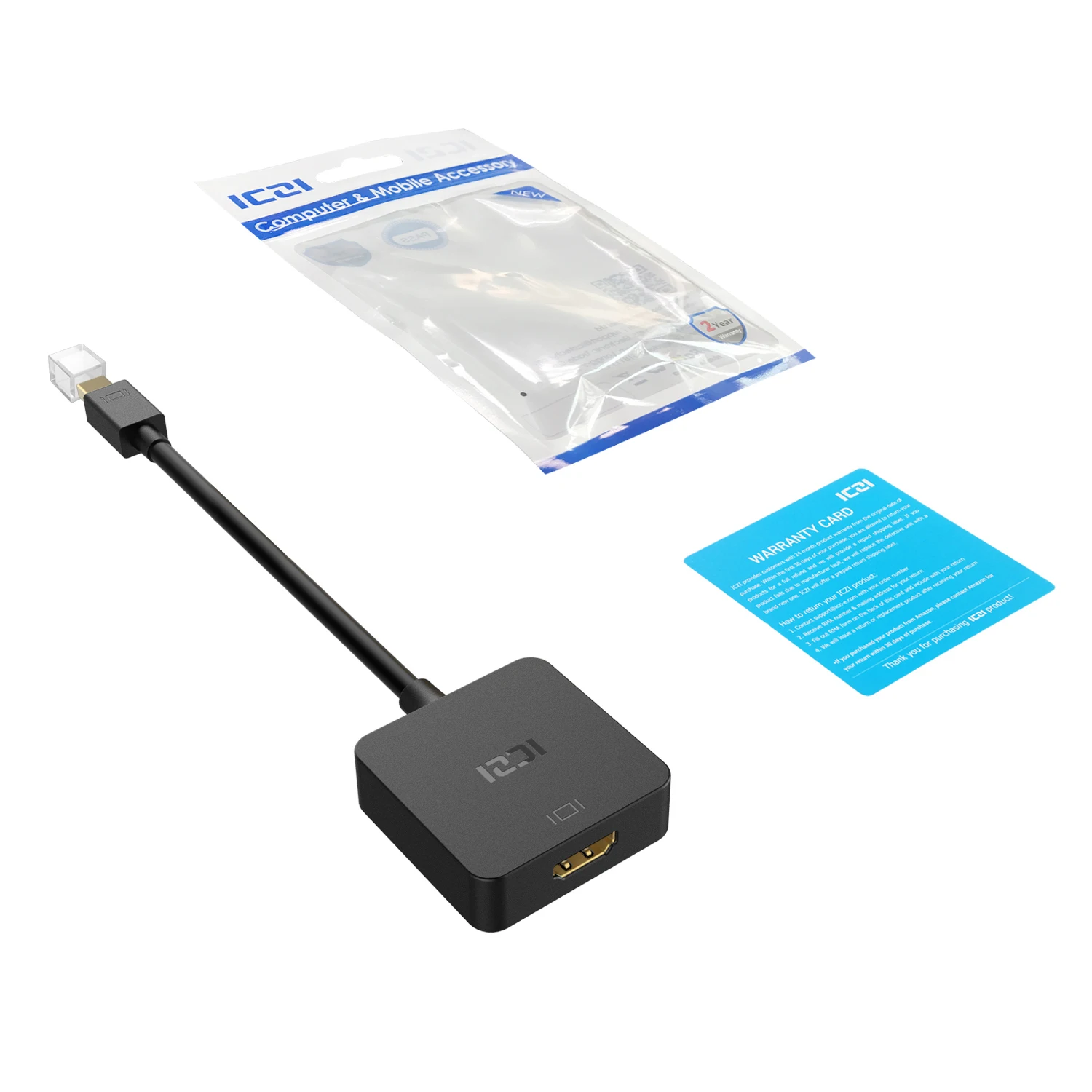 ICZI Thunderbolt Mini DP to HD-MI Adapter 4K 60Hz Mini Displayport to HD-MI 2.0 Converter for Surface pro 6 - ANKUX.COM