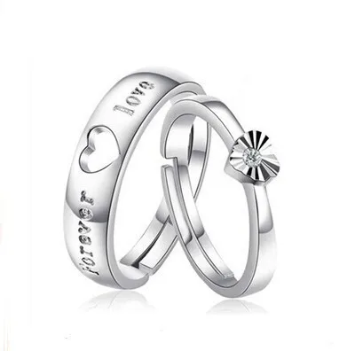 Cross-border source of silver jewelry open couple ring female Korean version of zircon live mouth ring, As photo
Cross-border source of silver jewelry open couple ring female Korean version of zircon live mouth ring, As photo