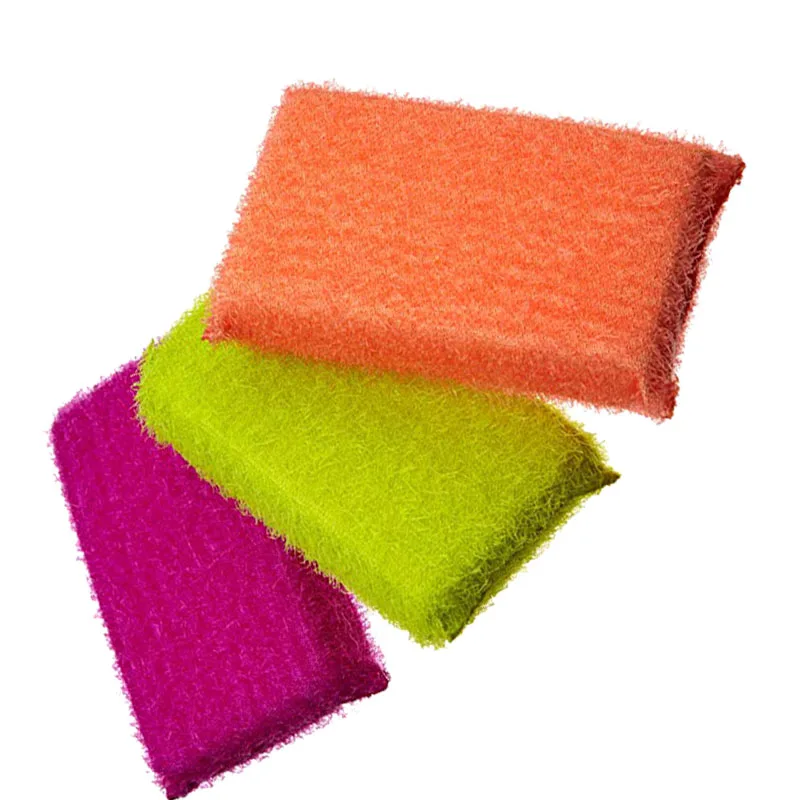 Wholesale eco-friendly kitchen clean scrub power sponge scourer fiber pads