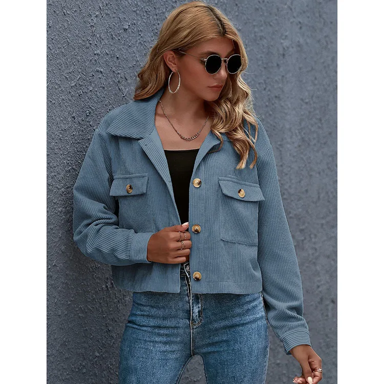 New Arrival 2021 Autumn And Winter Corduroy Shirt Coat Pocket Button Fashion Coat jacket
New Arrival 2021 Autumn And Winter Corduroy Shirt Coat Pocket Button Fashion Coat jacket