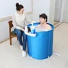 New Design Patent Inflatable Plastic Folding Bathtub For Adults with Storage Basket & New Drainage Pipe