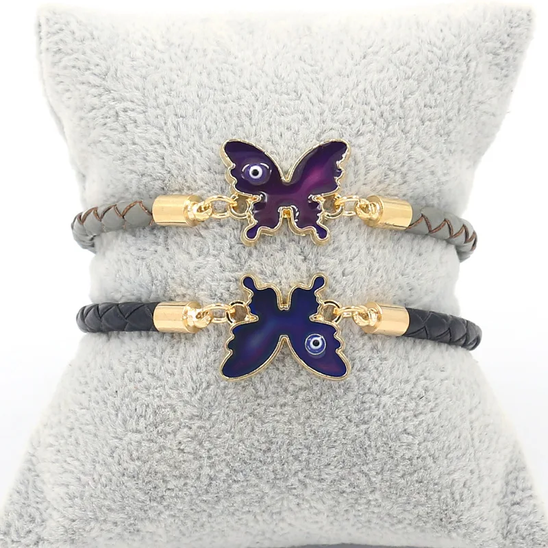 Personality Fashion Bracelets Butterfly Charm Leather Bracelet for Women, As pic show
Personality Fashion Bracelets Butterfly Charm Leather Bracelet for Women, As pic show