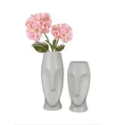 Nordic creative abstract face furnishing living room study porch home decoration head shape ceramic flower vase