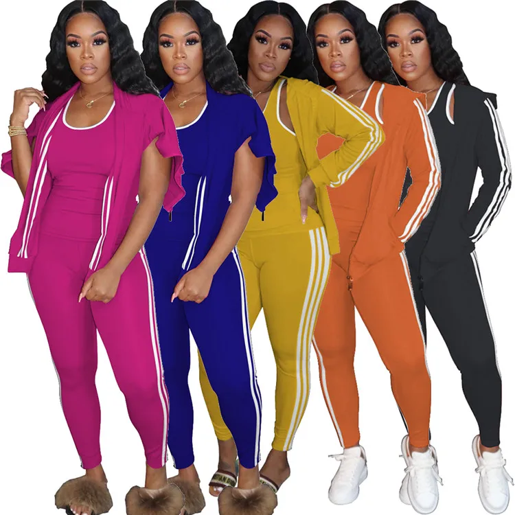 Hot Sale Ladies Jogger Sweatsuit Outwear Pants Tank Top Plus Size Gym Women Three Piece Set, Custom color
Hot Sale Ladies Jogger Sweatsuit Outwear Pants Tank Top Plus Size Gym Women Three Piece Set, Custom color
