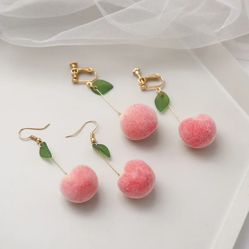 Cute Sweet Pink Peach Shape Long Drop Earring Ins Style Jewelry Fruit Pink Peach Earrings For Women Girls
Cute Sweet Pink Peach Shape Long Drop Earring Ins Style Jewelry Fruit Pink Peach Earrings For Women Girls