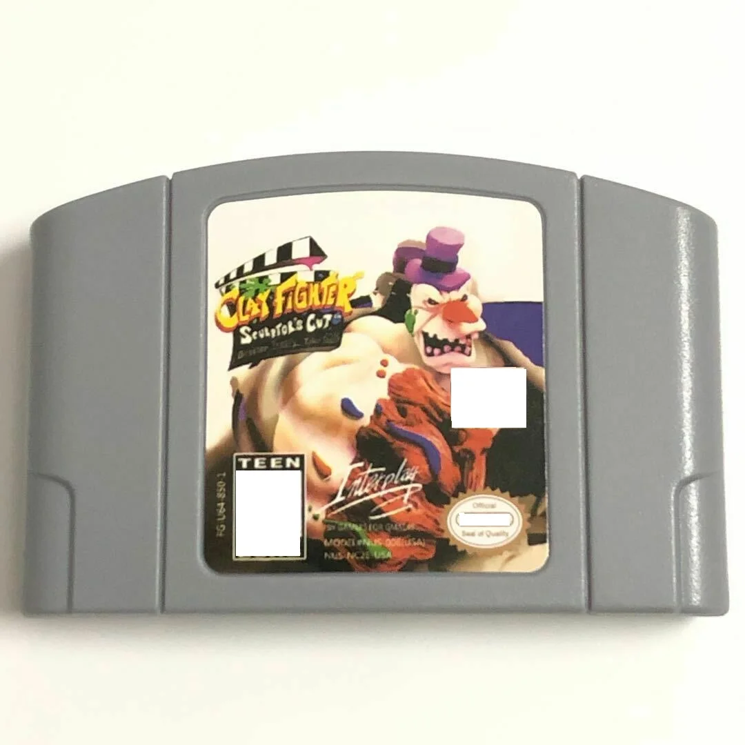 Free Shipping for N64 Game cards Clay Fighter Sculptor's Cut Games Cartridge Console US edition Sculptors, Colorful
Free Shipping for N64 Game cards Clay Fighter Sculptor's Cut Games Cartridge Console US edition Sculptors, Colorful
