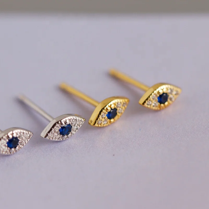 Popular fashion minimalist blue evil eye earring Hot sale 925 sterling silver diamond eye stud earring
Popular fashion minimalist blue evil eye earring Hot sale 925 sterling silver diamond eye stud earring