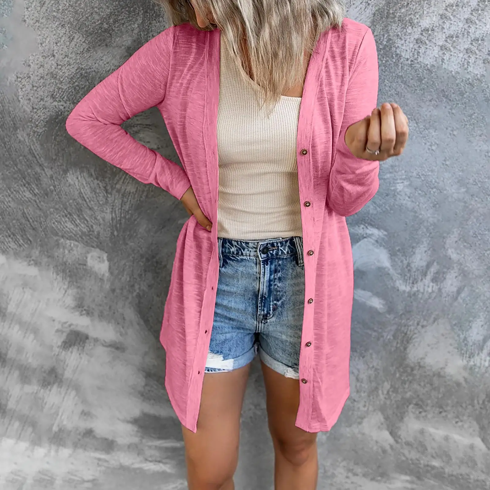 2021 autumn and winter new women's long button solid color casual long-sleeved cardigan jacket women coats fashionable
2021 autumn and winter new women's long button solid color casual long-sleeved cardigan jacket women coats fashionable