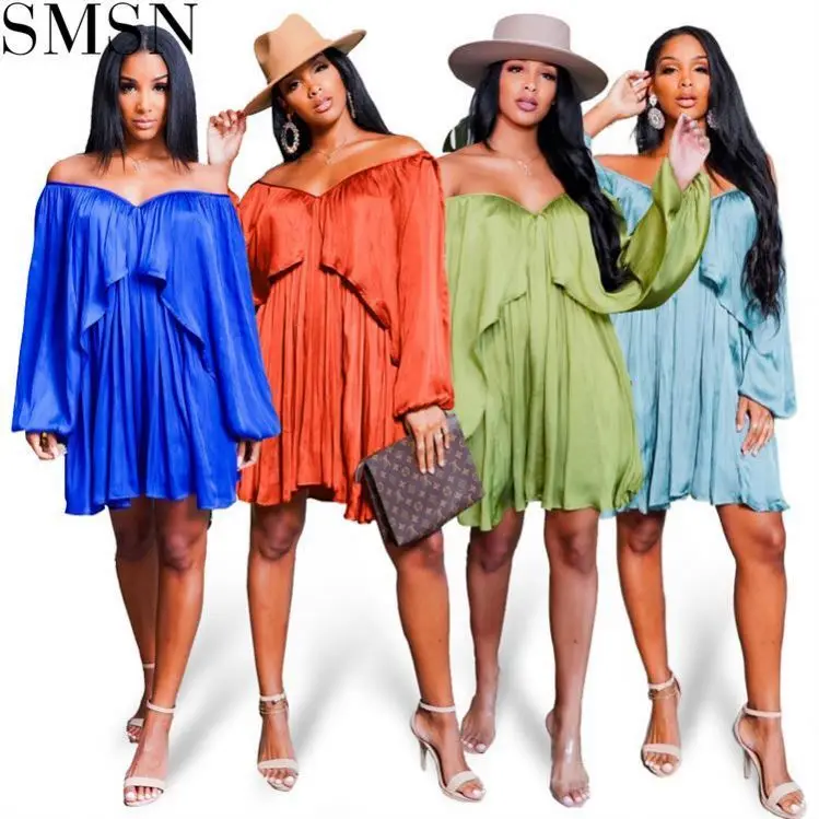 Trendy 2021 Solid Color Off The Shoulder Loose Short Casual Dress Work Dresses Women Office
Trendy 2021 Solid Color Off The Shoulder Loose Short Casual Dress Work Dresses Women Office