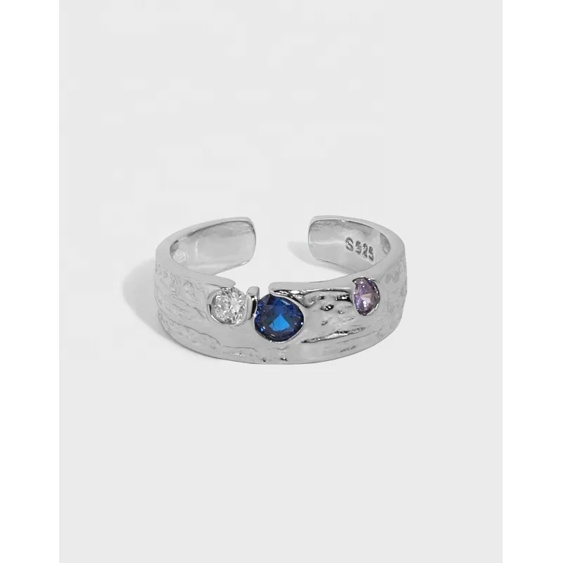 Summer Design S925 Sterling Silver Zircon Ring 18K Gold Plated Texture Crystal Sterling Silver Cz Blue Ring for Women
Summer Design S925 Sterling Silver Zircon Ring 18K Gold Plated Texture Crystal Sterling Silver Cz Blue Ring for Women