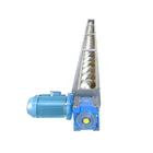 Cement Spiral Carbon Steel Moveable Rotary Dewatering Screw Elevator Conveyor For Dry Pet Food