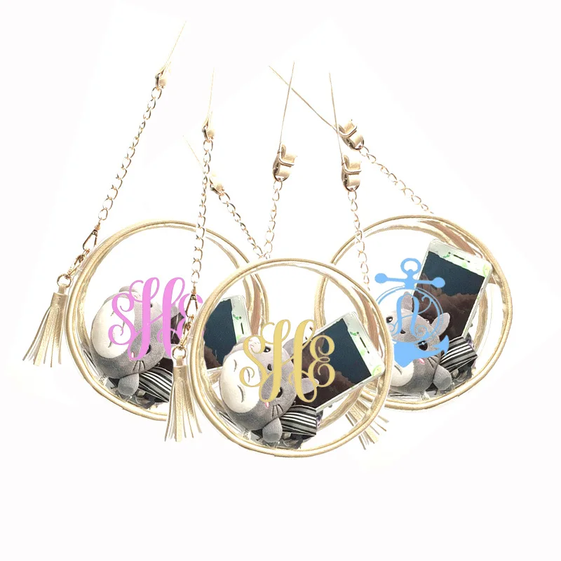 Clear Circle Crossbody Bag Monogrammed Gold Tassel PVC Clear Round Crossbody Purse, Grey,gold/customized
Clear Circle Crossbody Bag Monogrammed Gold Tassel PVC Clear Round Crossbody Purse, Grey,gold/customized