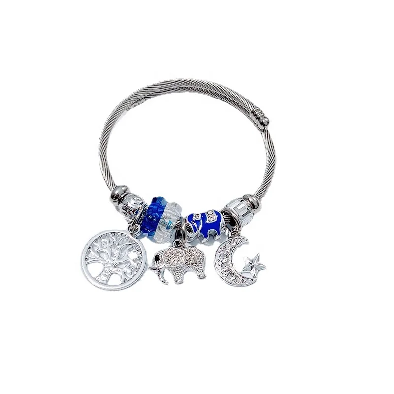 Stainless steel wire elephant tassel pendant ladies DIY beaded tree of life bracelet
Stainless steel wire elephant tassel pendant ladies DIY beaded tree of life bracelet