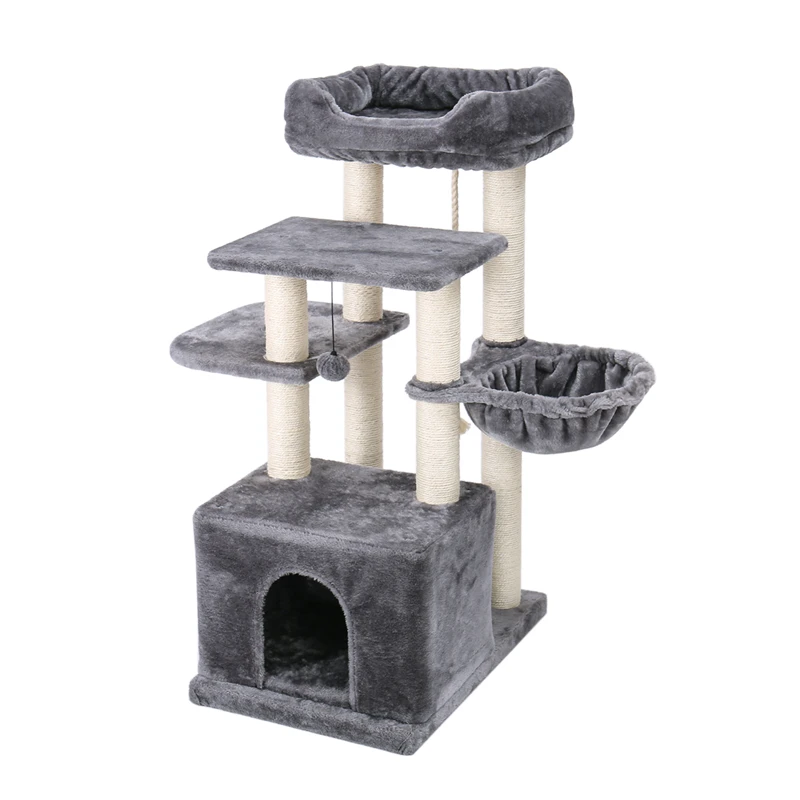 US Warehouse Stocked Free Shipping Multi-layer Cat Platform Cat Tree Tower with a Condo and nest, Gray
US Warehouse Stocked Free Shipping Multi-layer Cat Platform Cat Tree Tower with a Condo and nest, Gray