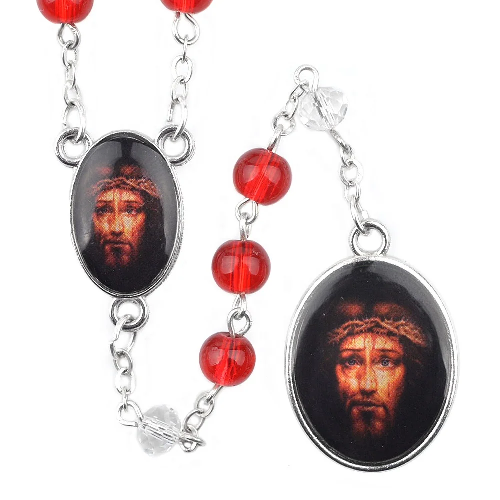 Precious Blood of Jesus Special Rosary Crystal 6mm Red Glass Beads Catholic Cross Necklace
Precious Blood of Jesus Special Rosary Crystal 6mm Red Glass Beads Catholic Cross Necklace