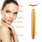 New Beauty Bar 24k Golden Pulse Energy Facial Massager U Shape Electric Face Massager